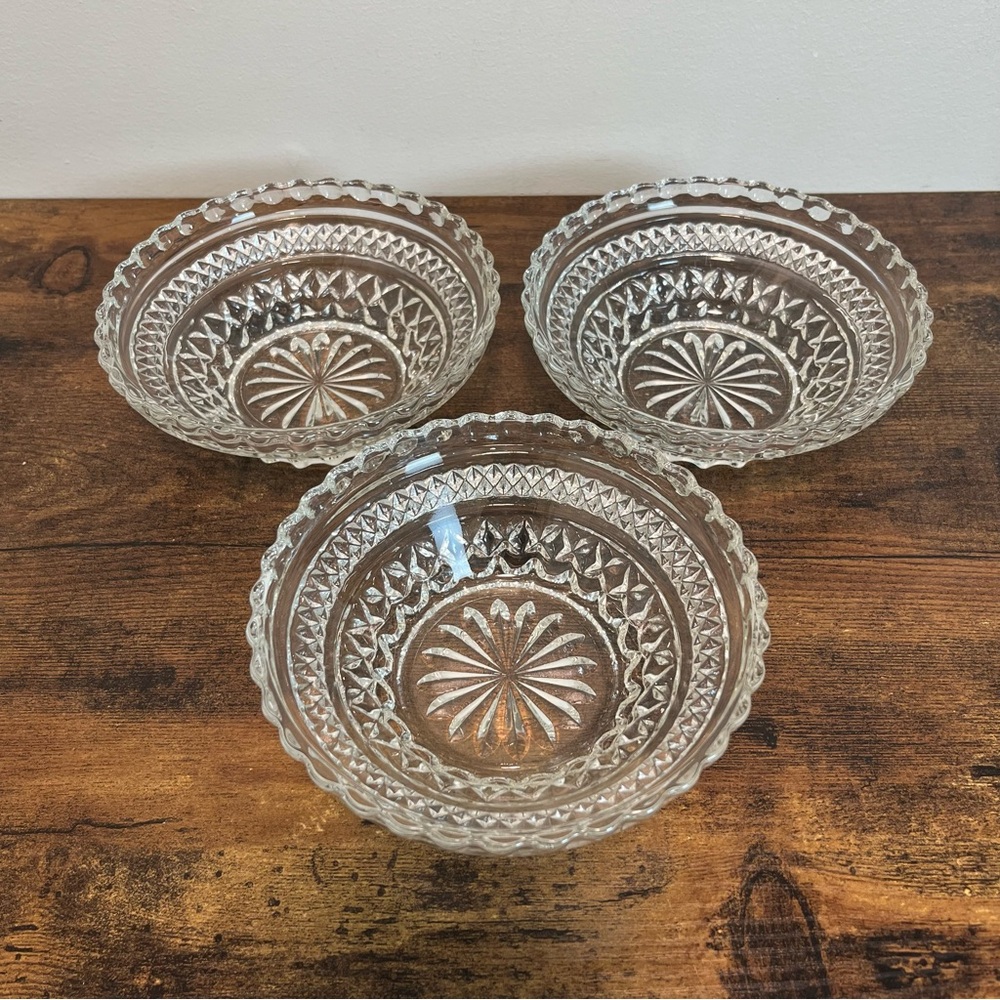 Vintage Anchor Hocking Wexford Dessert Bowl x3